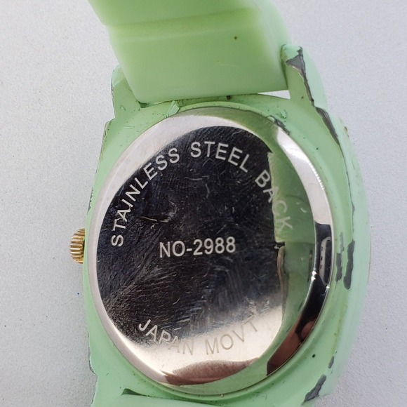 40MM Women's Watch Light Green Dial Light Green Plastic Bands New Battery - Picture 5 of 13